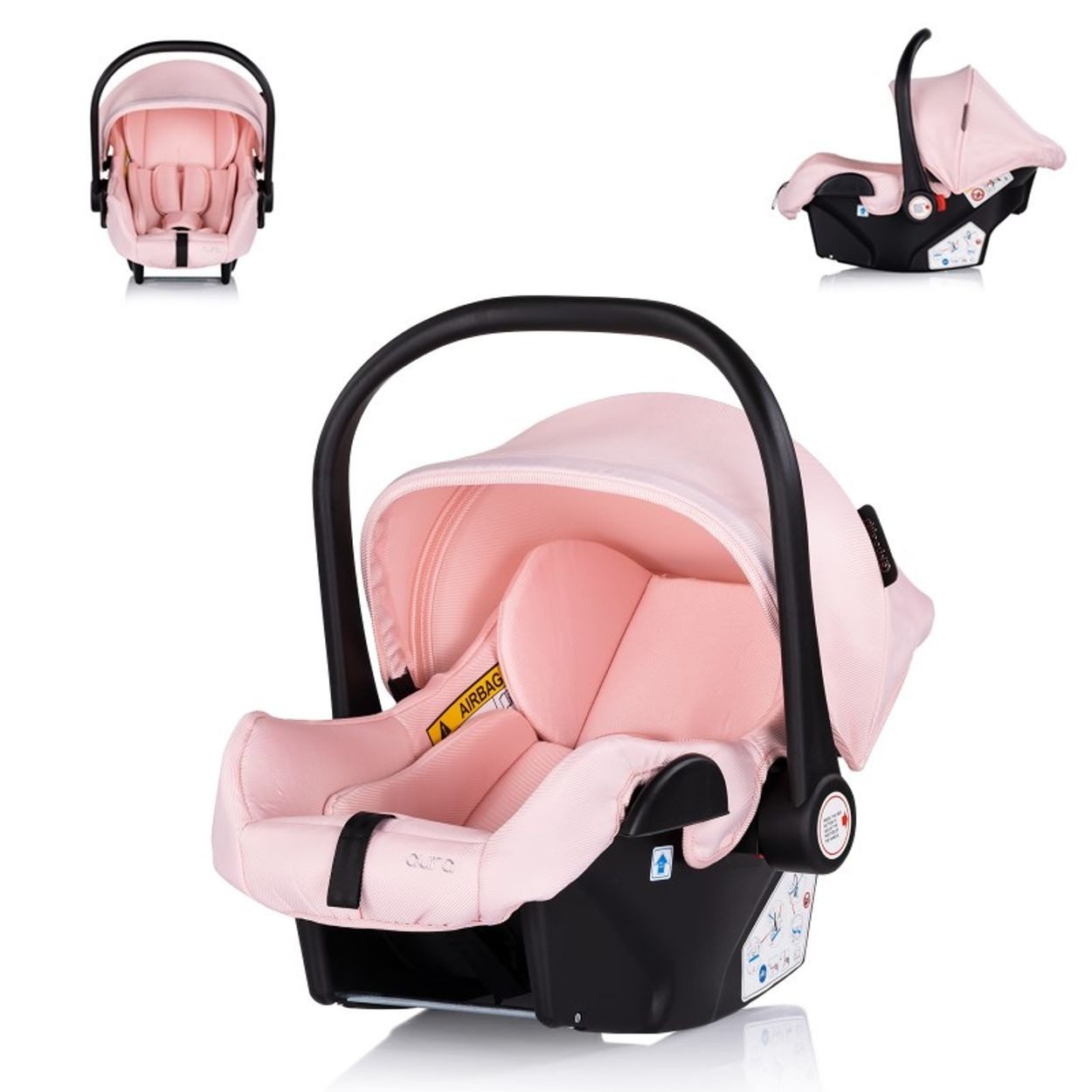 Chipolino Babyschale Aura 40-85 cm, ab: 0, bis: 1.25, i-Size Gruppe 0+, Griff verstellbar, Gurt, Sicherheitsgurt, Sonnendach