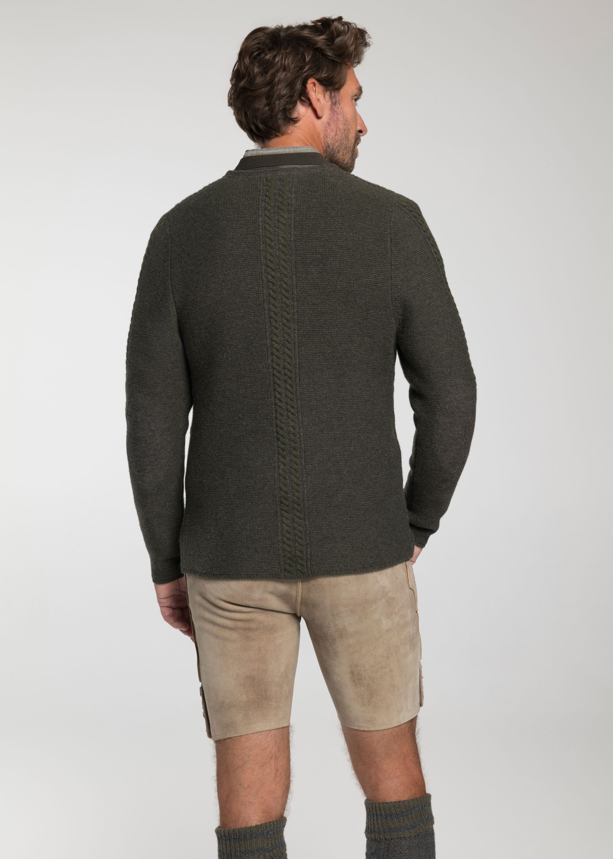 Spieth & Wensky Trachtenstrickjacke Gent (1-tlg) mit Stickmuster