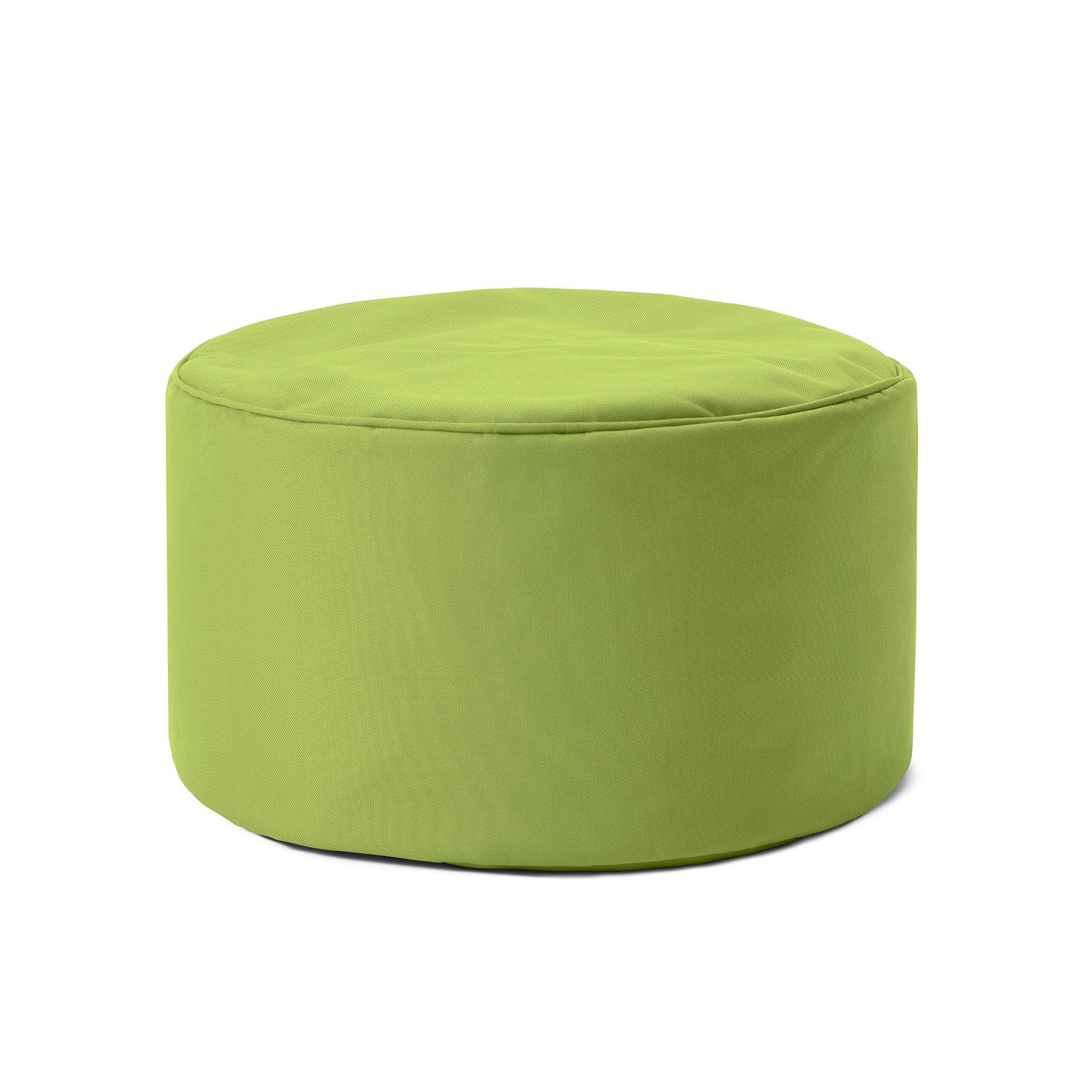 Lumaland Sitzsack Pouf 50L kompakt Hocker, Tisch, Fußsack in- & Outdoor, 25x45cm & 5 Jahre Garantie grün
