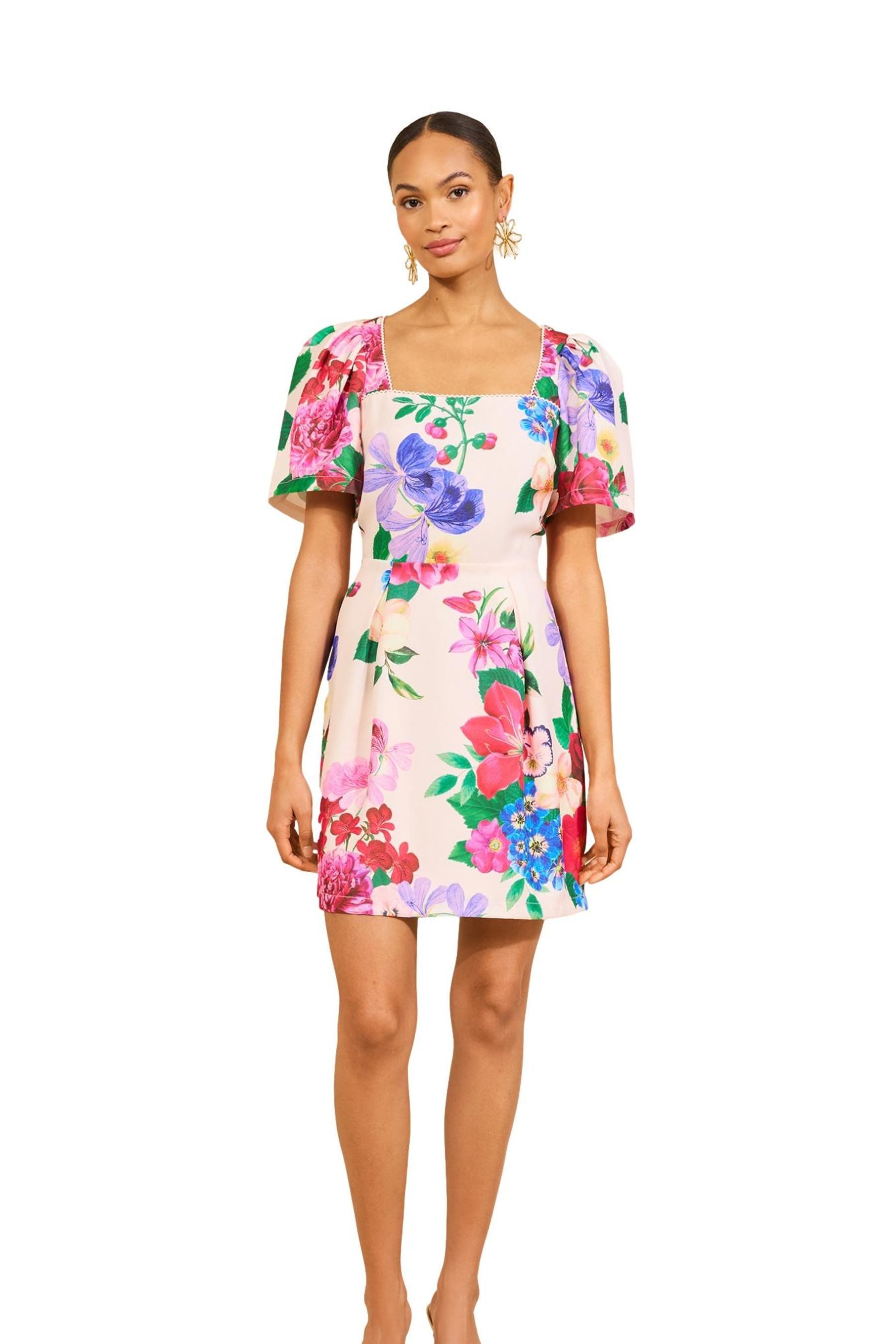 Love & Roses Minikleid Love & Roses Strukturiertes Minikleid, Puffärmel (1-tlg)