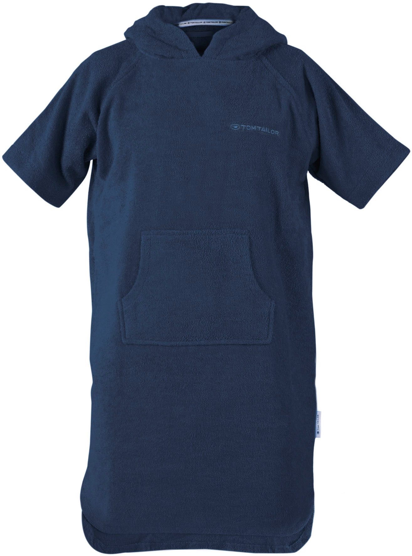 TOM TAILOR HOME Badeponcho Surfponcho COLOR BATH, Midilänge, Frottier, Kapuze, mit Kordel, Bauchtasche, saugstark, Baumwolle, auch in Kindergrößen