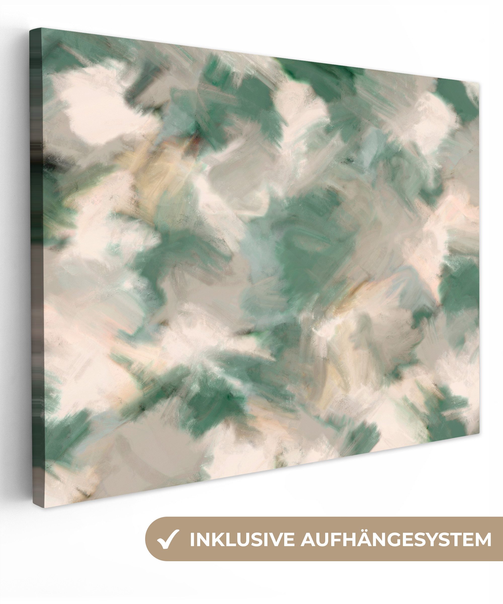 Kunst - Farbe - Grün - Beige - Abstrakt