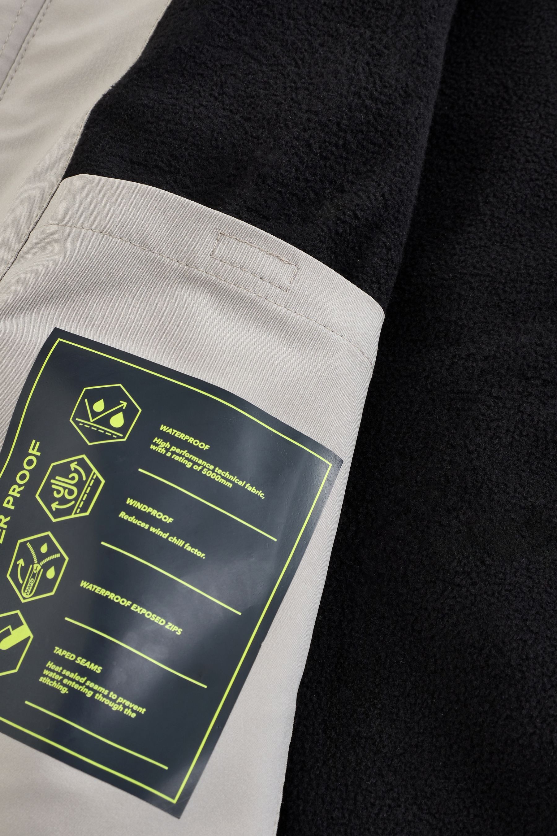 Next Regenjacke Wasserdichter Reflektor-Anorak, Fleece-Futter (1-St)