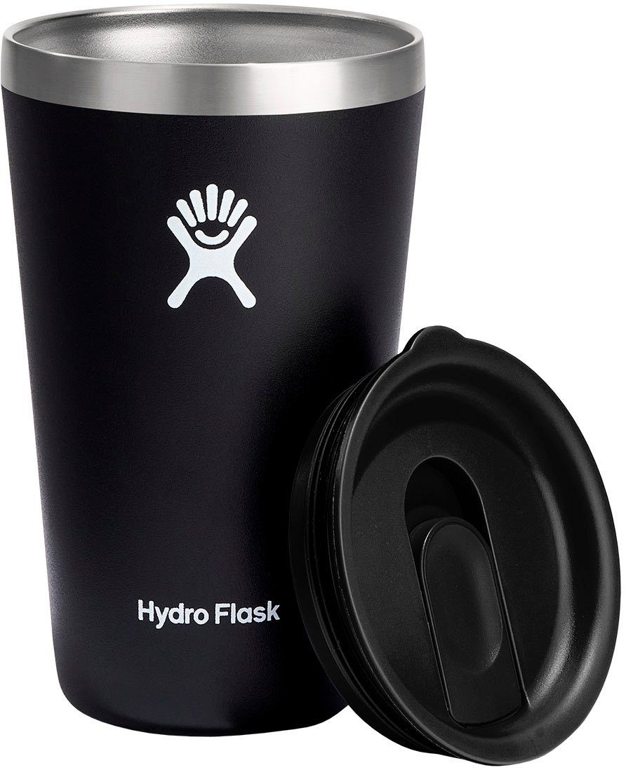 Hydro Flask Thermobecher 16 OZ All Around Tumbler Press-In Lid, 473 ml, 1-tlg., Edelstahl, Kompatibel mit Trinkhalmdeckel und verschließbaren Eindrückdeckel