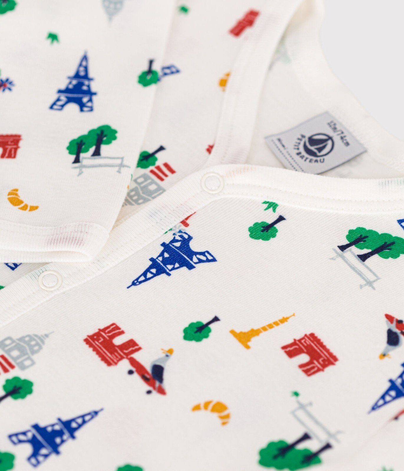 Petit Bateau Strampler Petit Bateau Strampler mit Paris Motiv