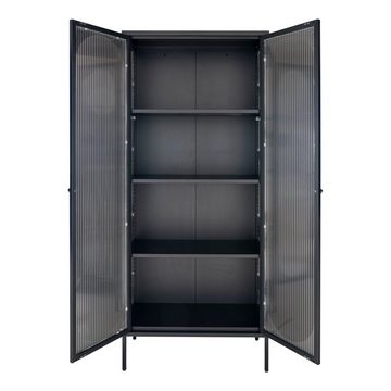 ebuy24 Vitrine Adelaide Vitrinenschrank 2 Glastüren schwarz.