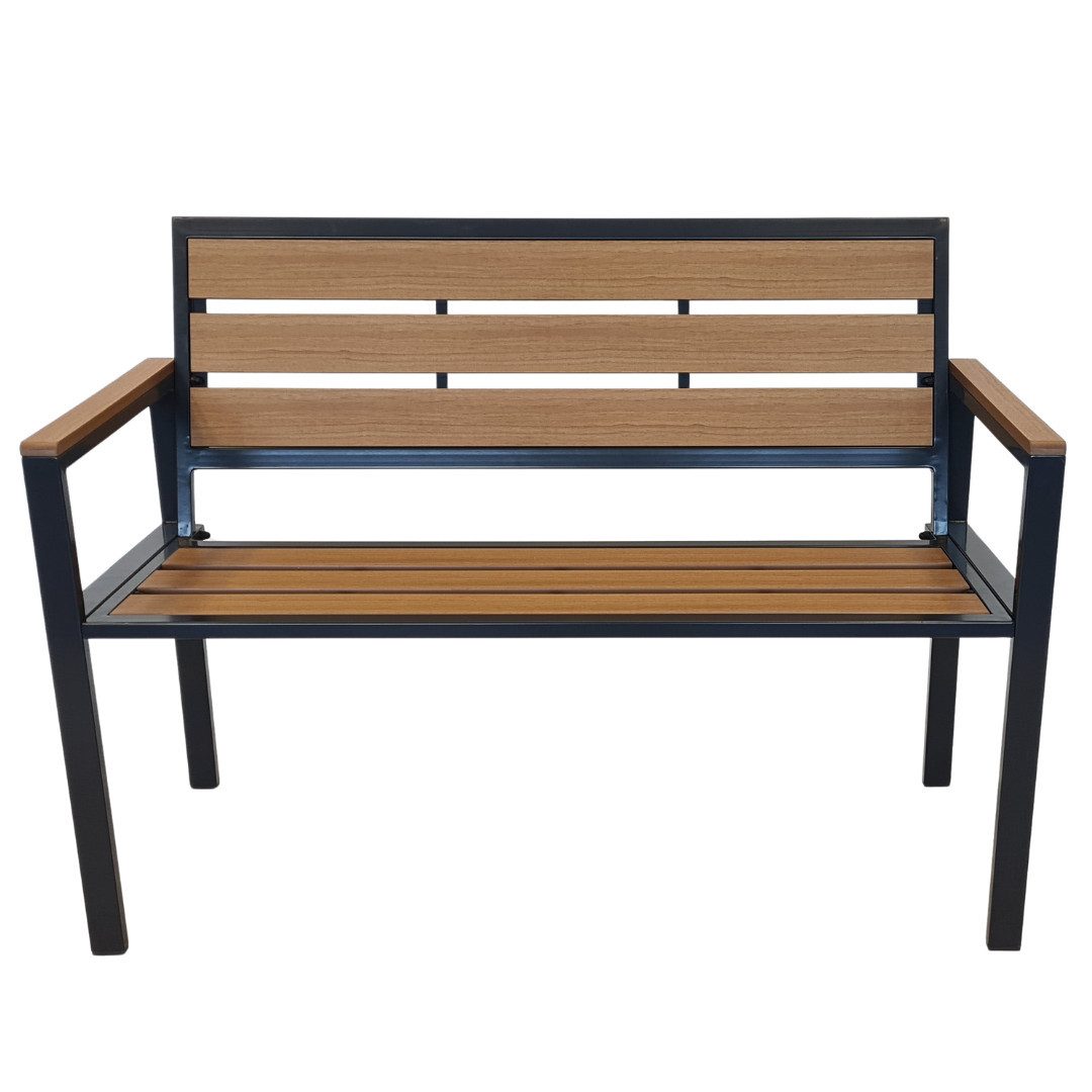 abc HOME Bank Gartenbank aus WPC & Aluminium, 108 cm breit, wetterfest & rostfrei, Wetterfest – Bild 2 von 5