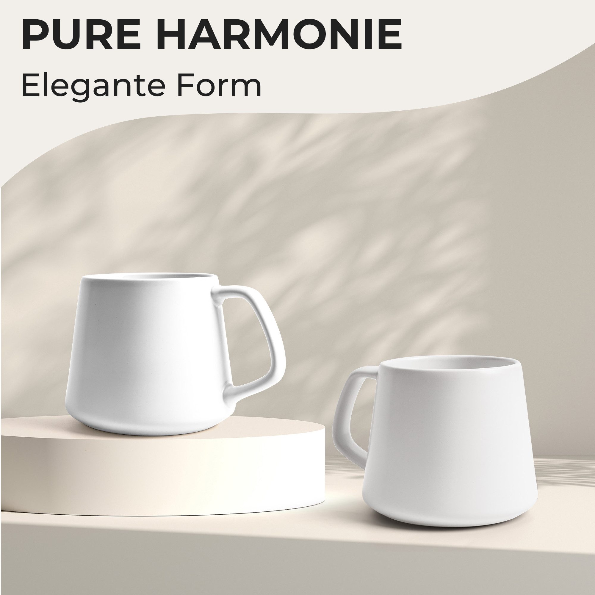 MiaMio Tasse Luxe Coffee Mugs Set of 4 White