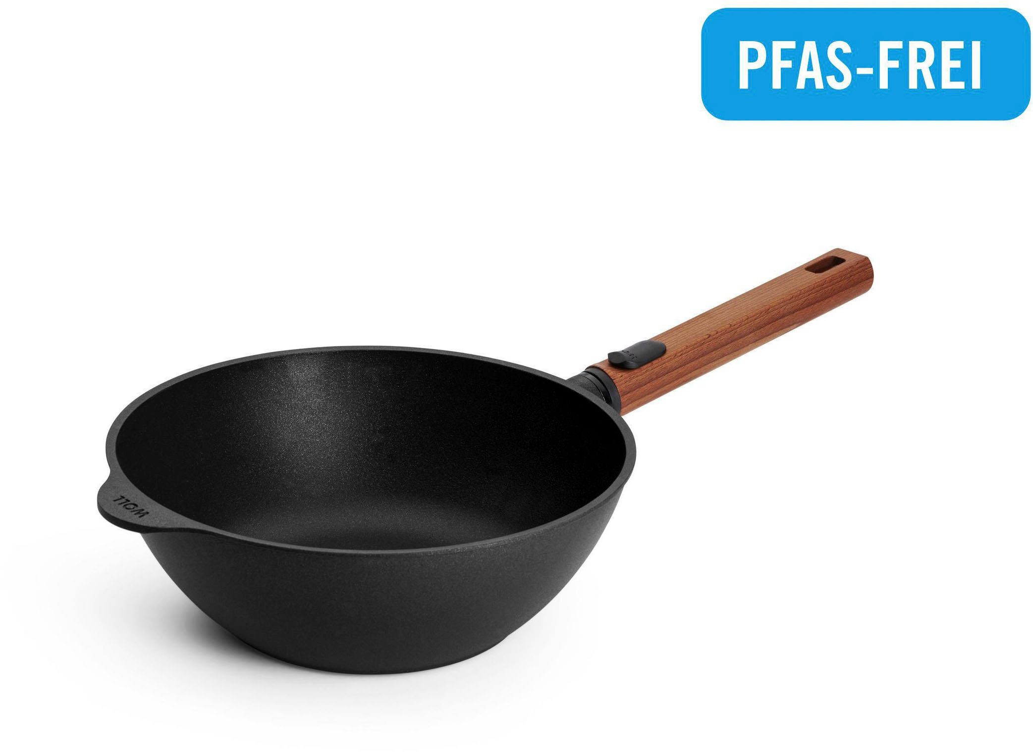 WOLL Wok Eco Logic QXR Guss-Wok- und Rührpfanne, Aluminiumguss (1-tlg), PFAS-freie Diamond-QXR - Beschichtung