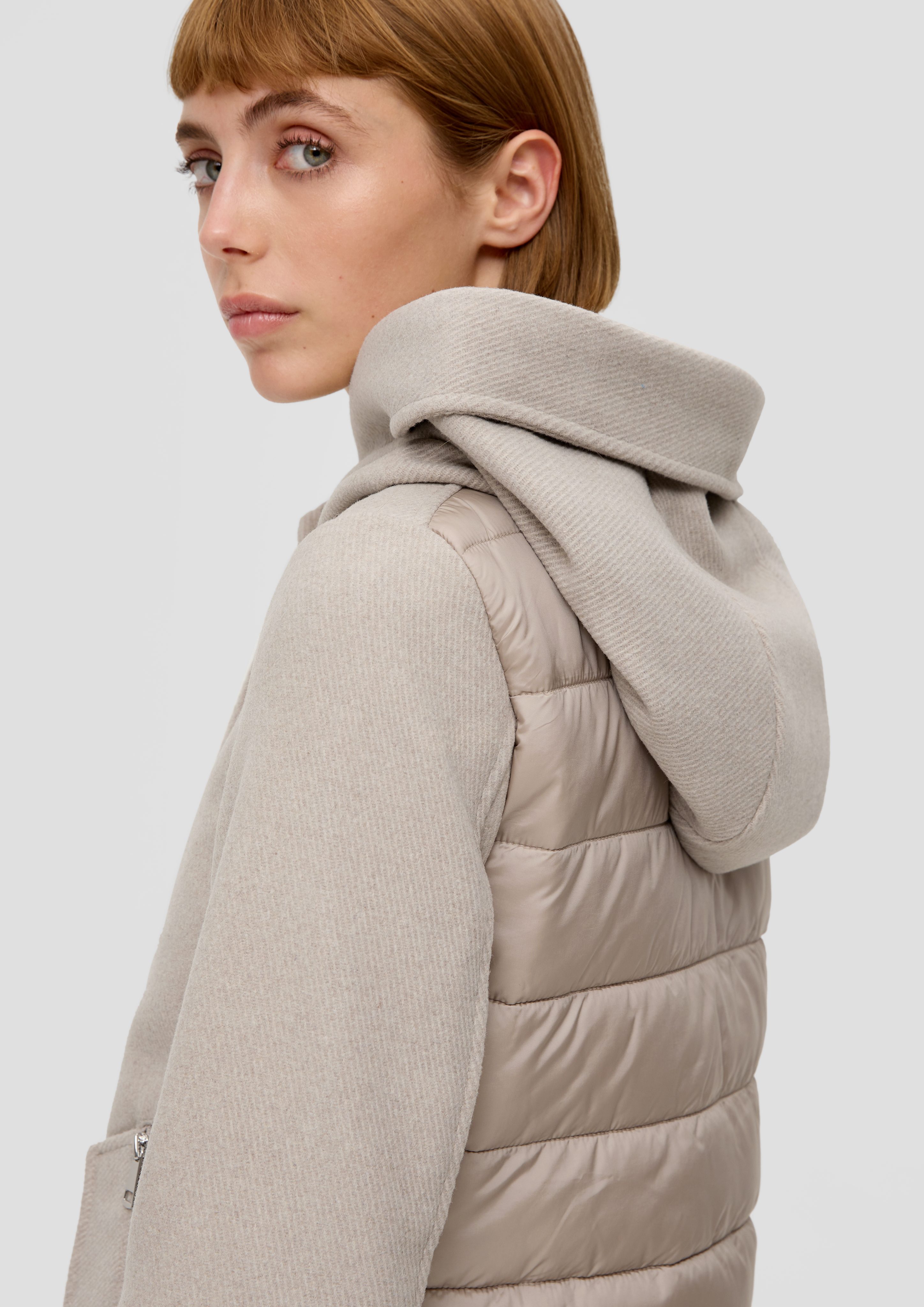 s.Oliver Funktionsjacke Jacke im Fabricmix Logo günstig online kaufen
