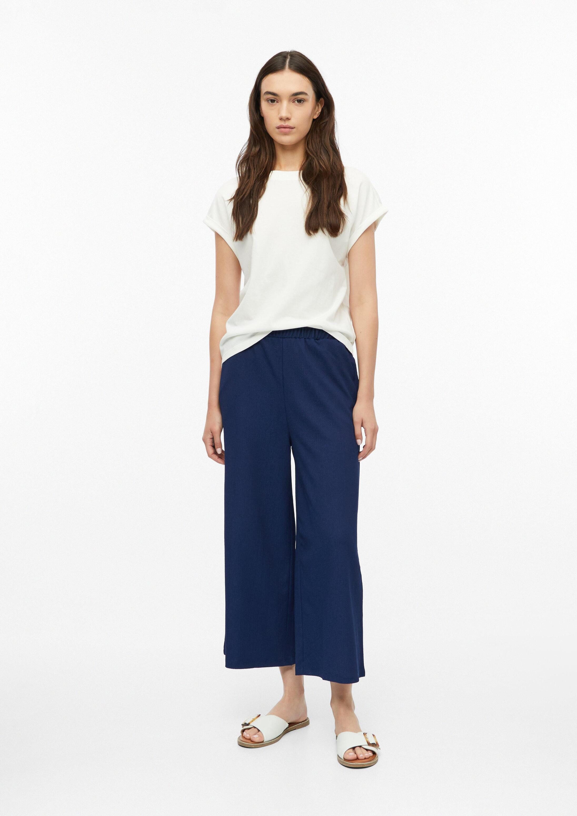 s.Oliver Culotte Hose Strukturierte Culotte mit Elastikbund