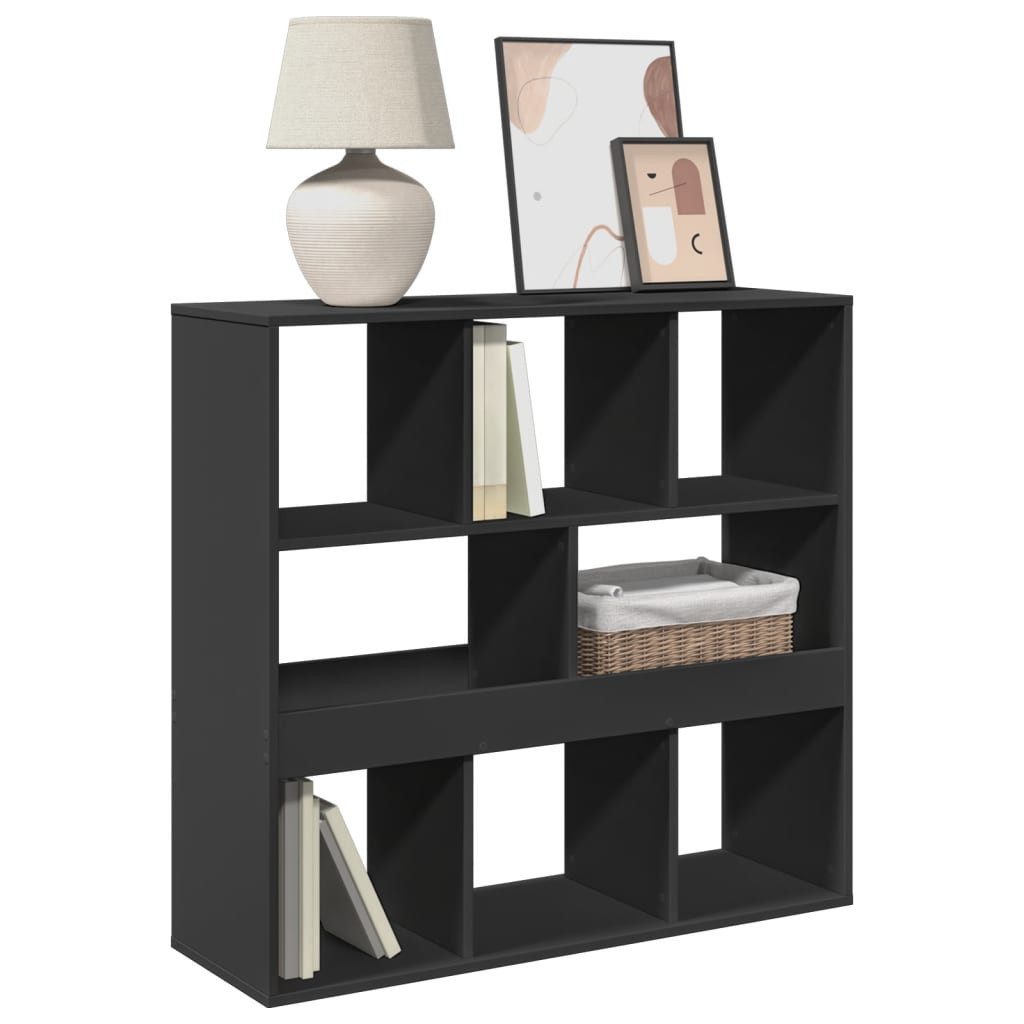 vidaXL Bücherregal Bücherregal/Raumteiler Schwarz 100x33x94,5 cm, günstig online kaufen