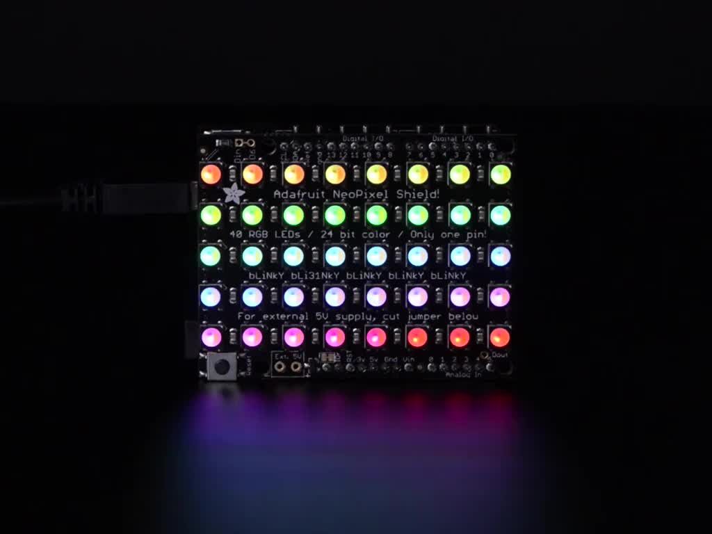LED Panel Adafruit NeoPixel Shield - 40 RGBW - Warmweiß