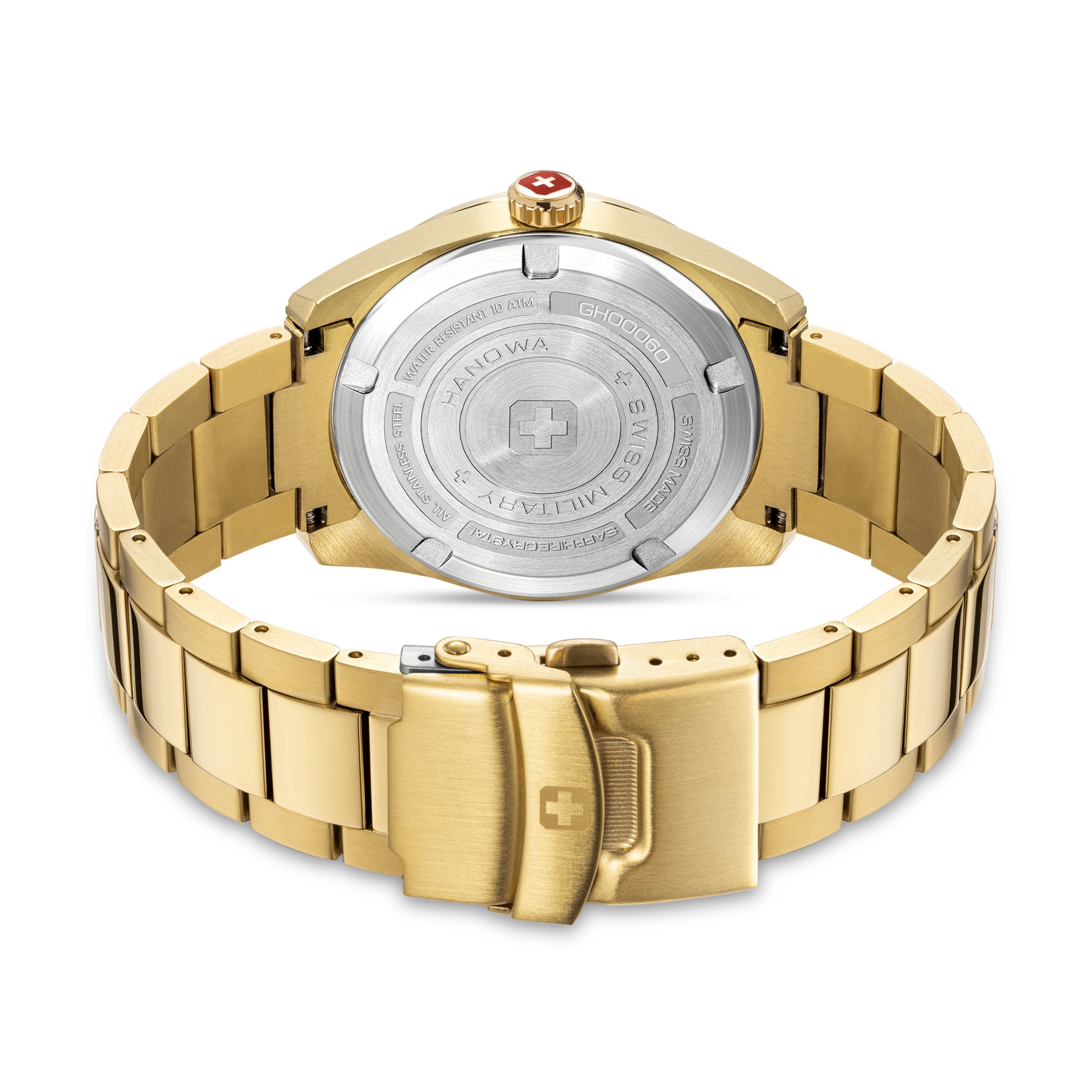 Swiss Military Hanowa Quarzuhr Golden Beech SMWGH0006010, Armbanduhr, Herrenuhr, Swiss Made, Edelstahlarmband, analog, Tag