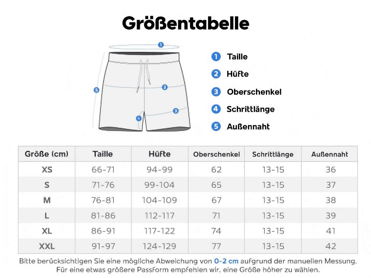 MaaMgic Shorts Herren Stretch kurze Hose Männer Badehose mit Reißverschlusstaschen (1-tlg)