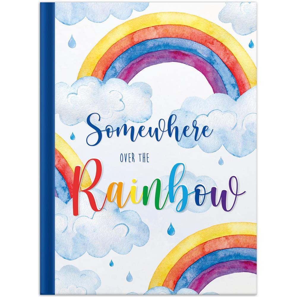 RNK Verlag Notizbuch Over the Rainbow DIN A4 Hardcover blanko 96 Blatt, Skizzenbuch, Zeichenbuch, Kreativbuch, Ideenbuch, Künstlerbuch