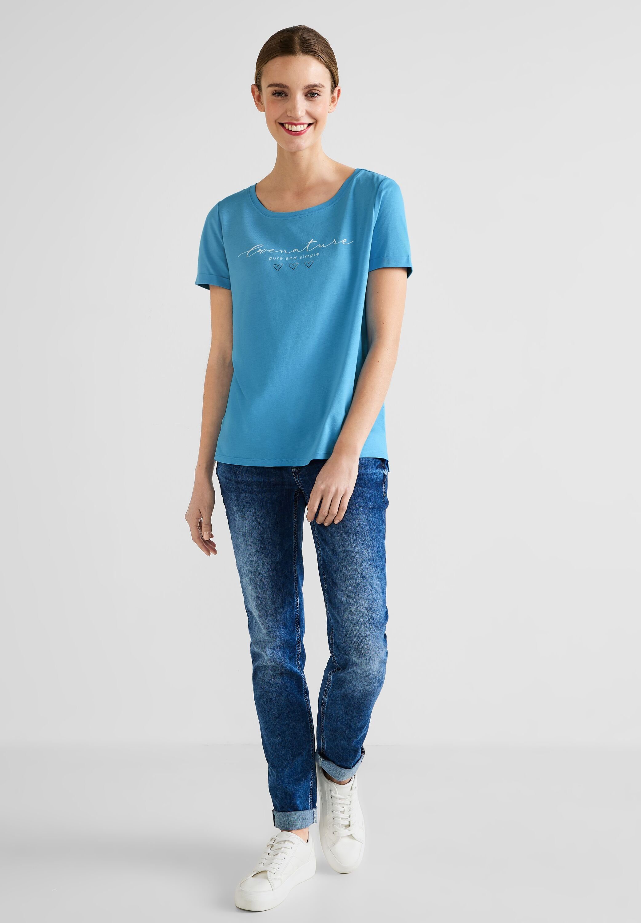 in splash Unifarbe ONE T-Shirt blue STREET