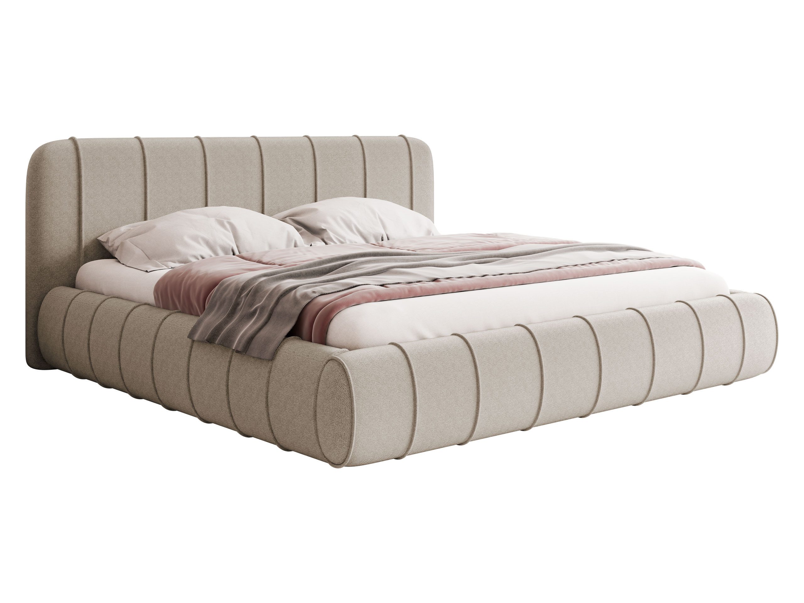 MIRJAN24 Polsterbett Slim XI (mit Bettkasten), 120/140/160/180/200x200 cm, Leistenlattenrost