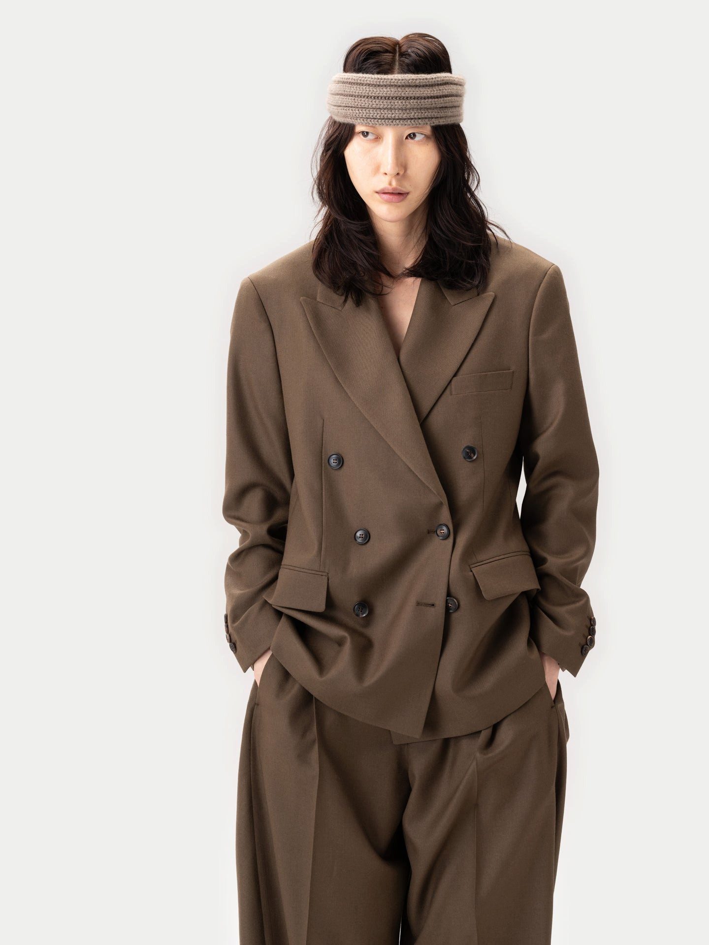 GOBI Cashmere Blusenblazer Doppelreihiger Kaschmir Blazer