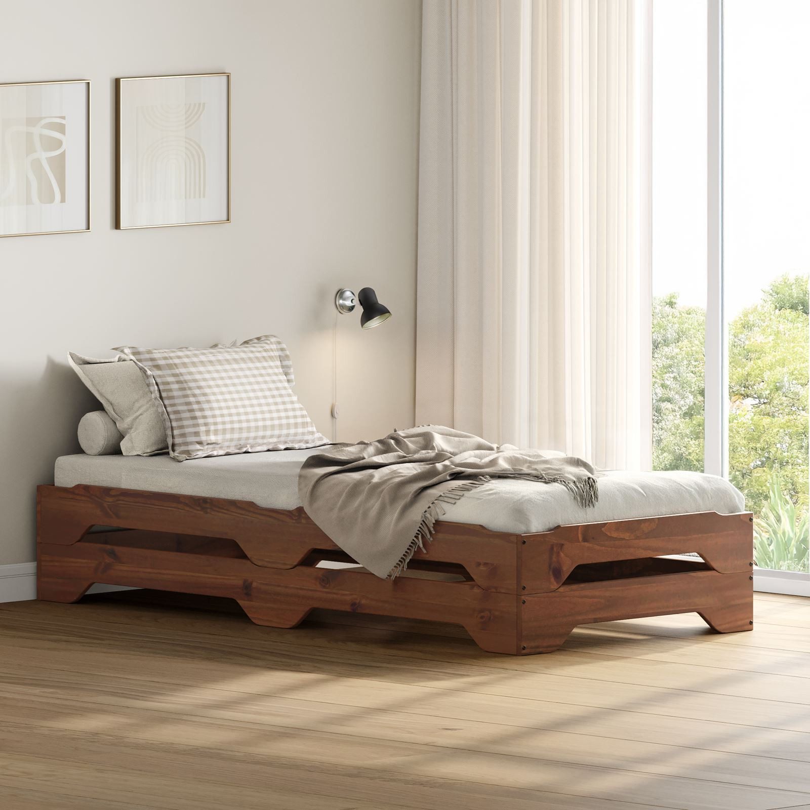 IDIMEX Funktionsbett RONNY, Stapelbett Gästebett 2er set aus massivholz- ka günstig online kaufen