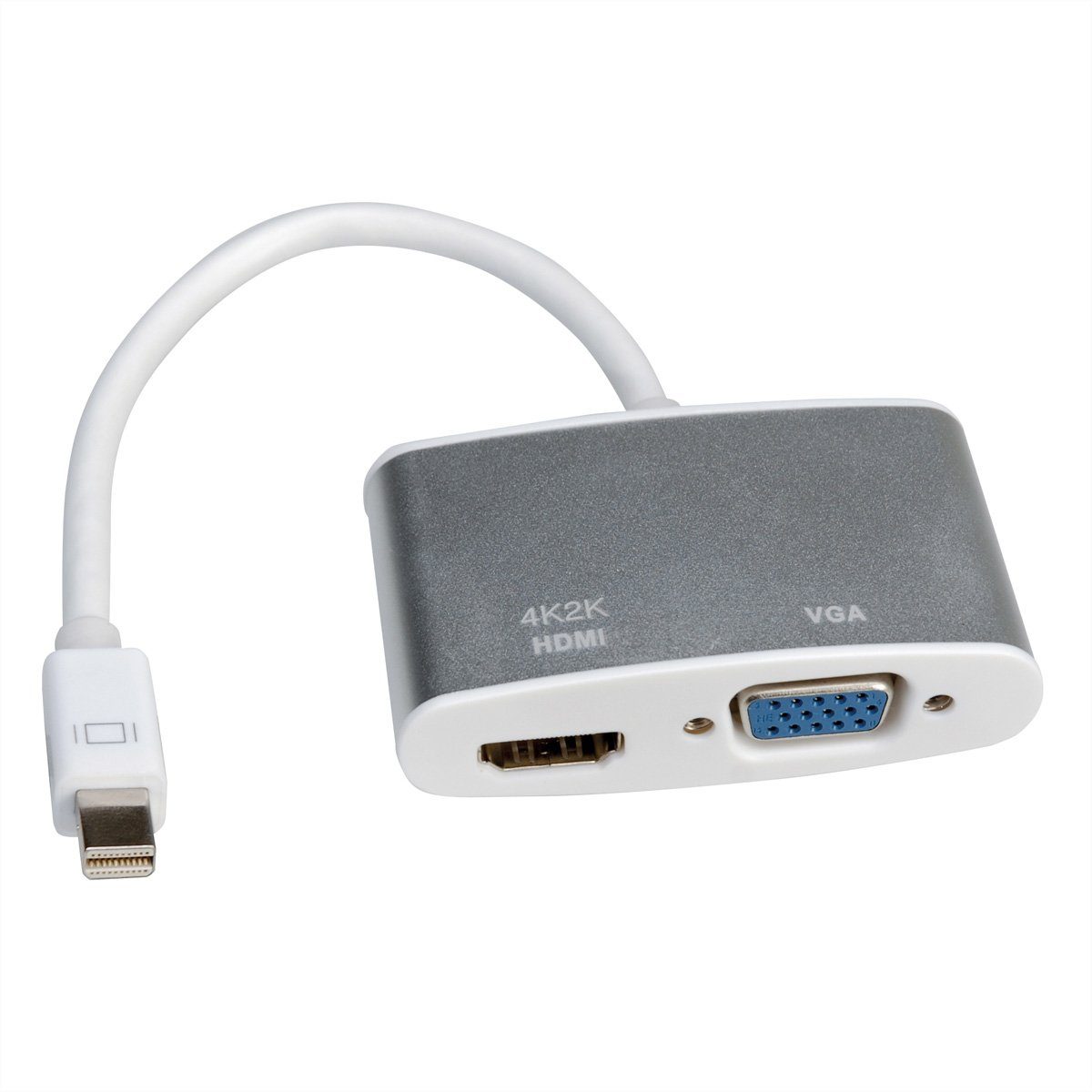 4K MiniDP - HDMI/VGA Adapterkabel, MiniDP ST - HDMI/VGA BU Audio- & Video-Adapter