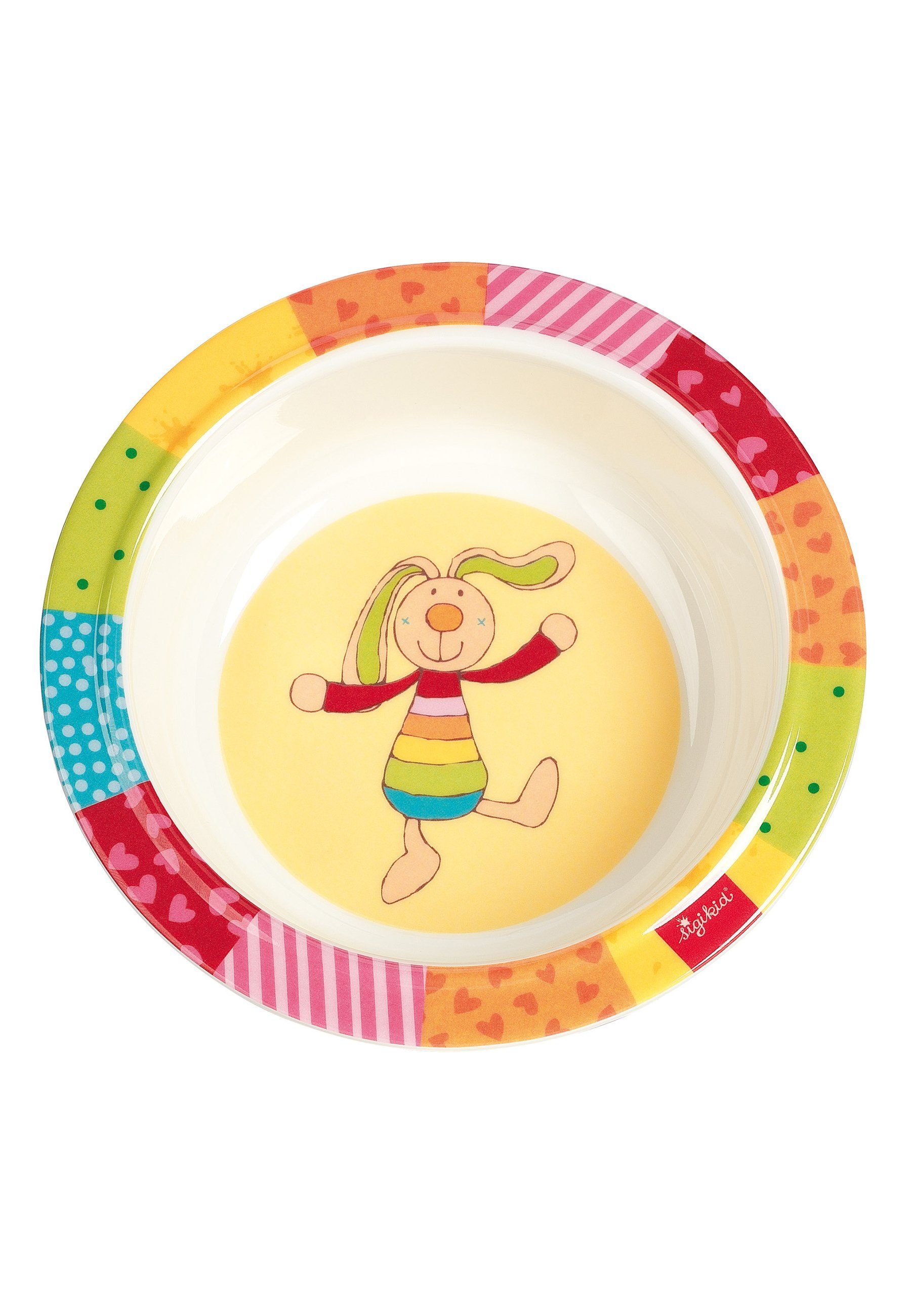 Sigikid Детская посуда-Set Детская посуда Schüssel Hase RainbowRabbit rPET (5-tlg), 100% rPET, Silikonring im Boden