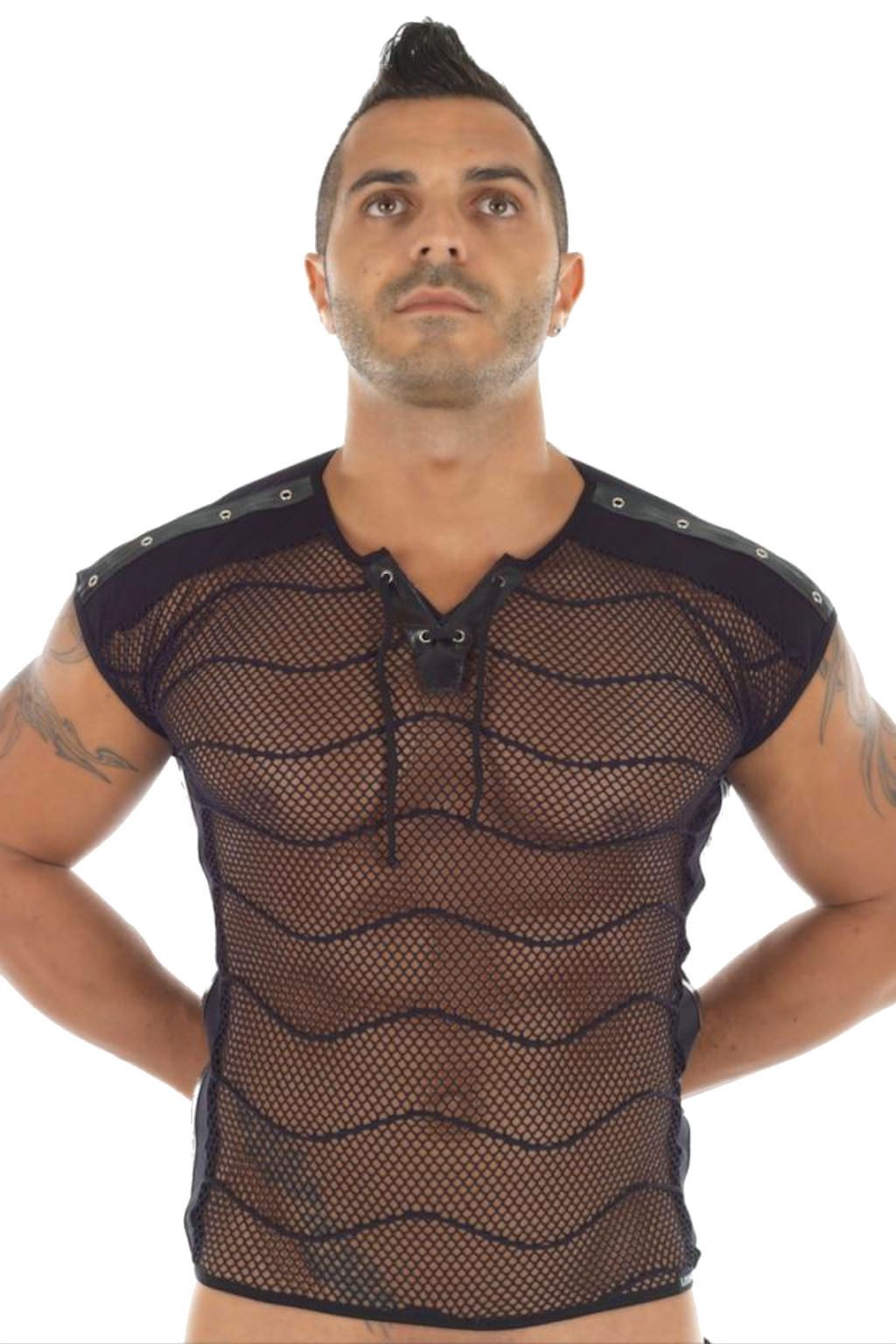 LOOK ME T-Shirt Herren Netz T-Shirt günstig online kaufen