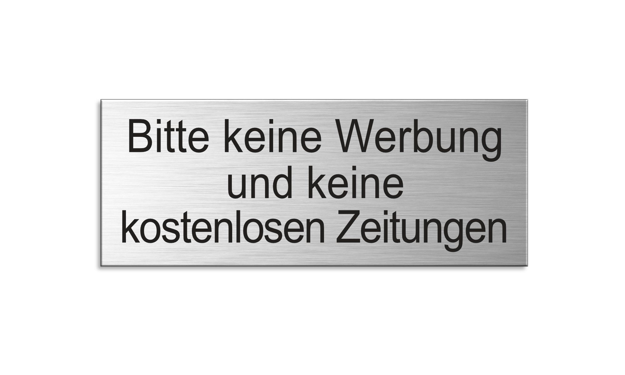 OFFORM DESIGN Hinweisschild Bitte keine Werbung und keine kostenlosen Zeitungen