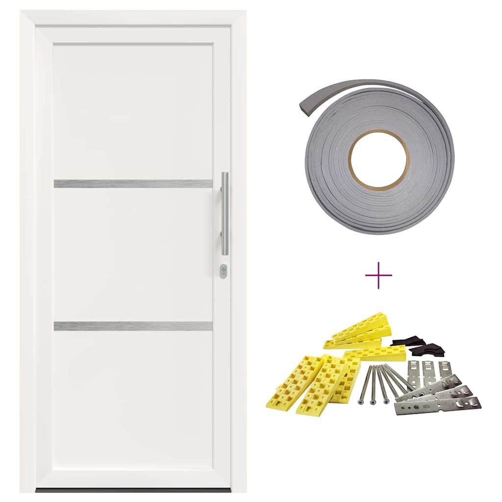 vidaXL Haustür Haustür Hauseingangstür Vordertür Anthrazit 108 x 208 cm PVC