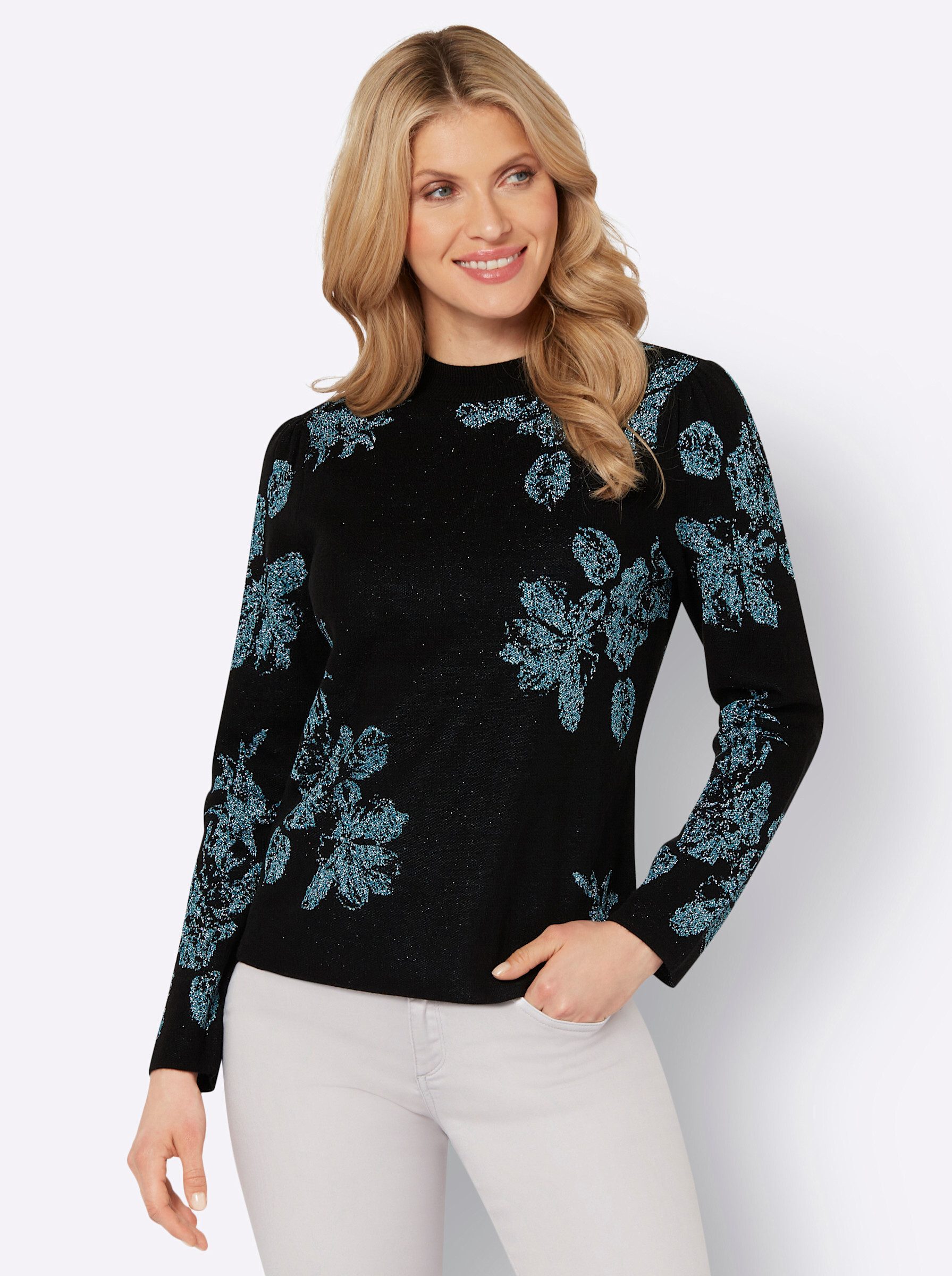 Sieh an! Strickpullover Stehkragenpullover günstig online kaufen