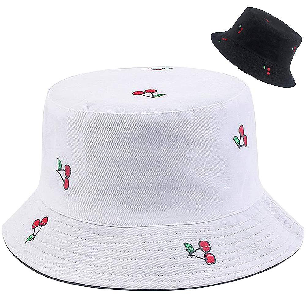 FOUORTUNATE-BEE Fischerhut Reversibel Fischerhut Anglerhut Sonnenhut Für Damen Mädchen 56-58cm