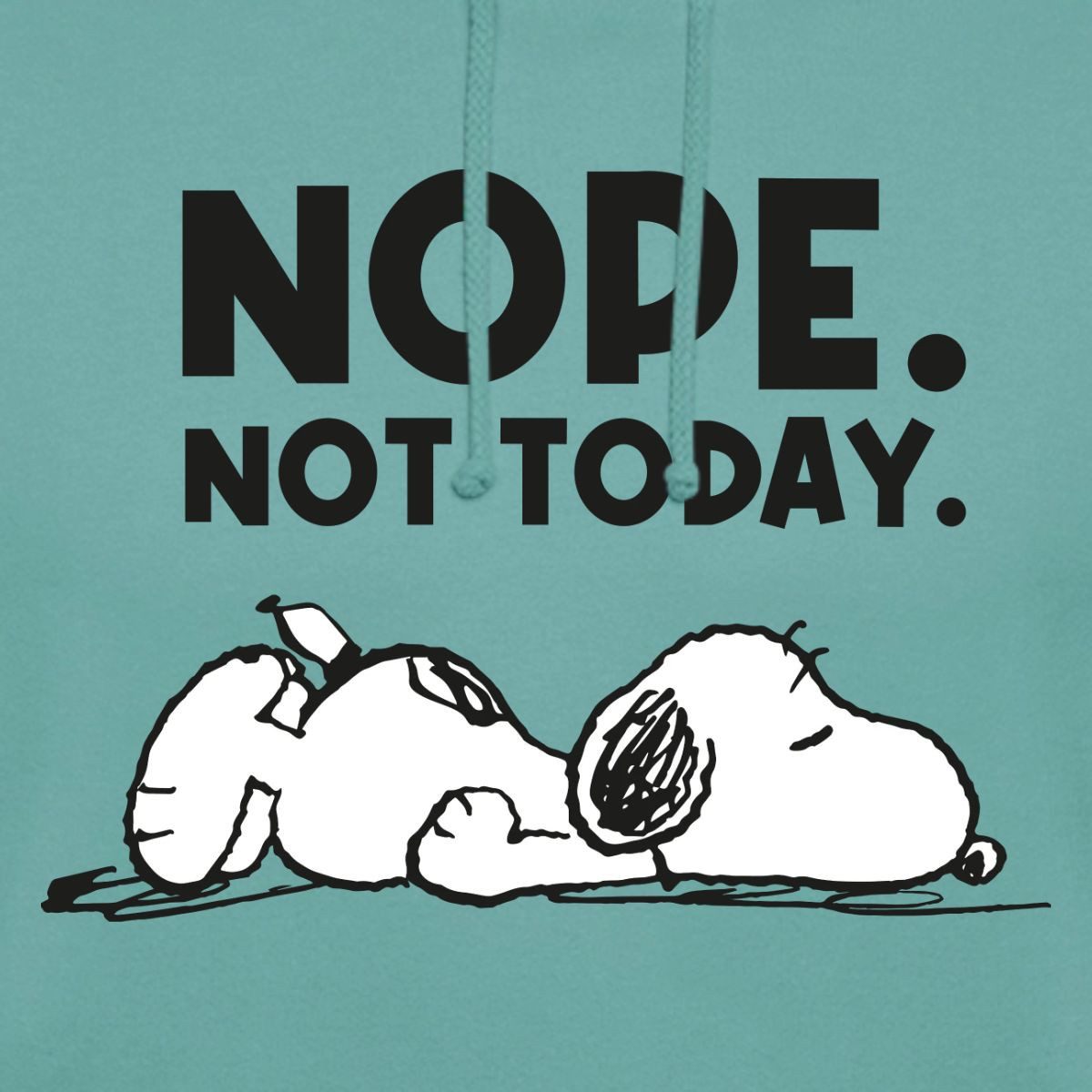 Spreadshirt Hoodie Peanuts Snoopy Nope Not Today Bürohumor Unisex Hoodie (1-tlg) Unisex-Schnitt: Sitzt bei Männern körpernah, bei Frauen weit – Bild 2 von 5