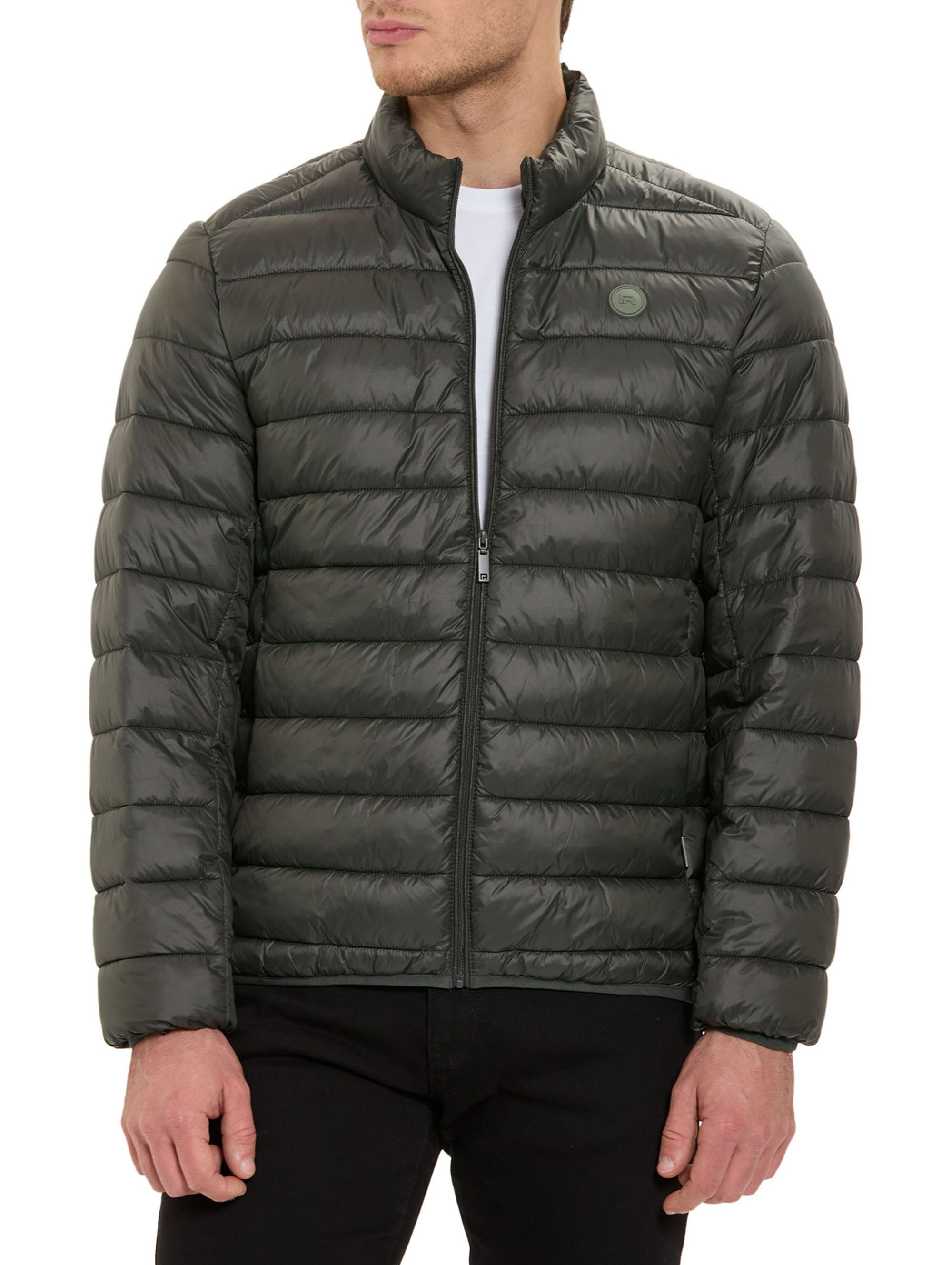 RedBridge Sommerjacke mit Stehkragen und Reißverschluss Steppjacke Casual Leichte Wattierung, horizontale Steppung – Bild 2 von 5