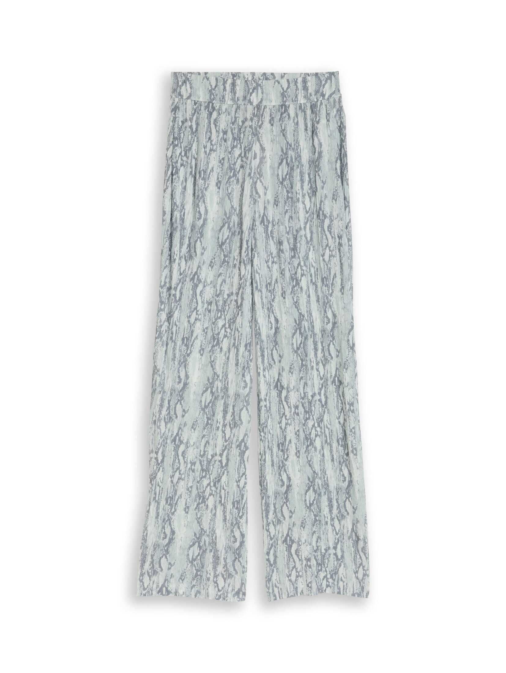 TOM TAILOR Denim Stoffhose Hosen & Chino Crinkle Wide Leg Hose mit Schlangenprint