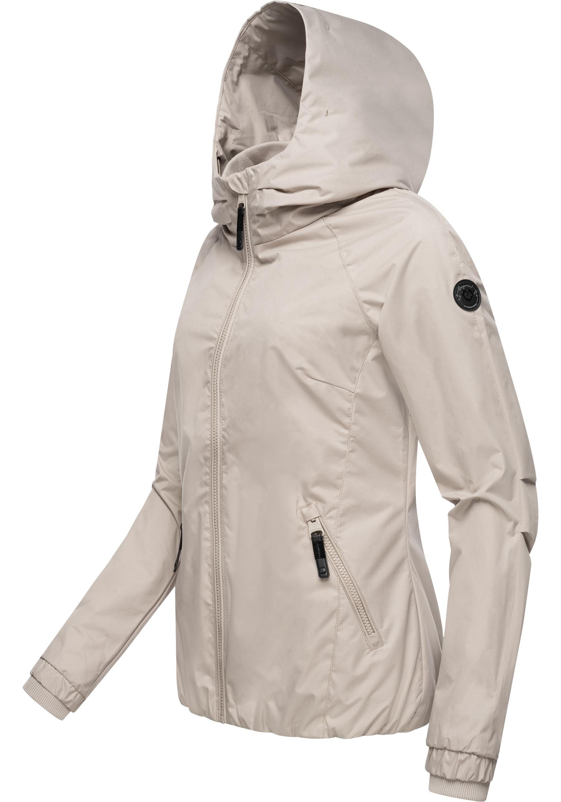 Ragwear Outdoorjacke Dizzie Wasserdichte Übergangsjacke mit großer Kapuze