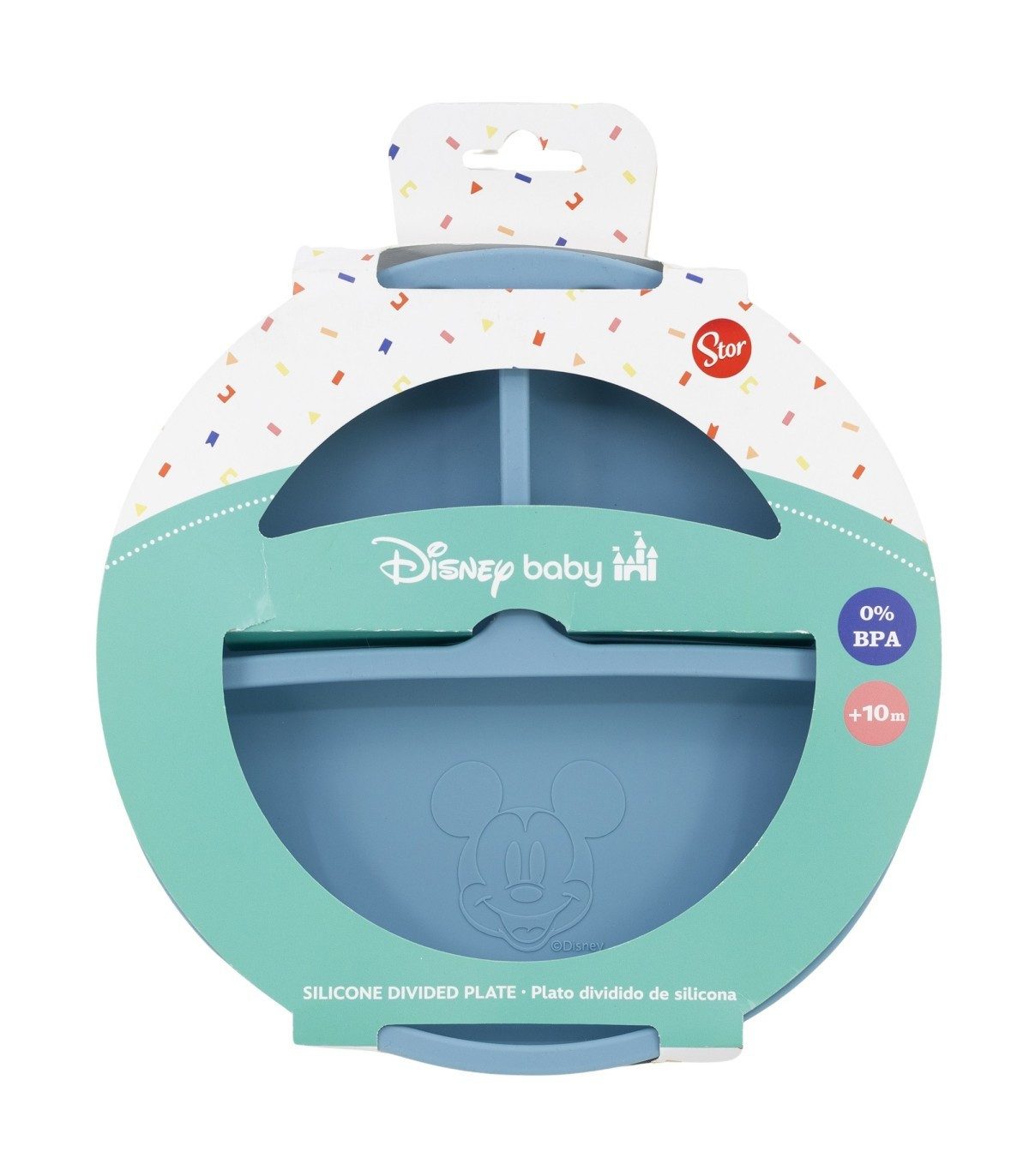 Disney Mickey Mouse Teller Kinder Essteller mit 3 Bereichen für Alltag und Hochstuhl