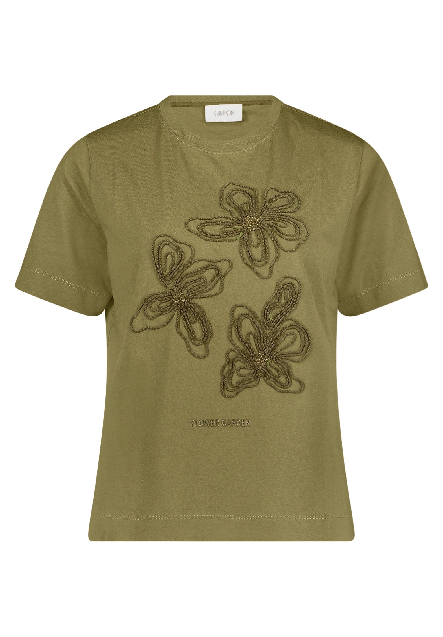 Cartoon Kurzarmshirt Damen mit Rundhalsausschnitt (1-tlg)
