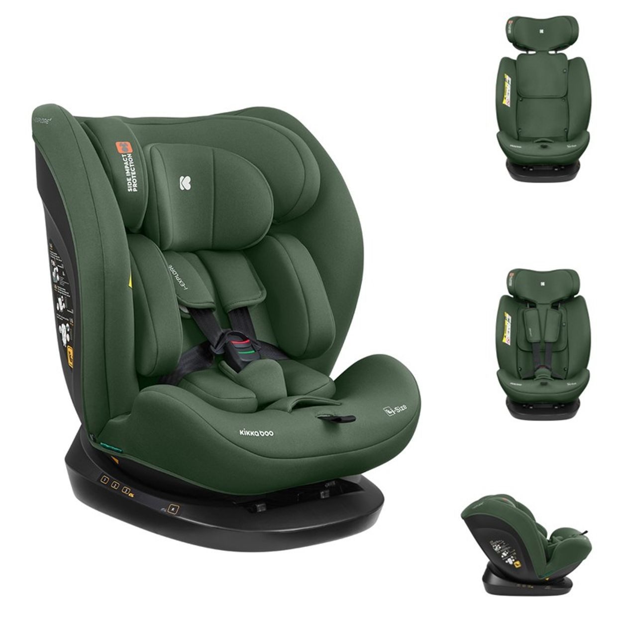 Kikkaboo Autokindersitz Kindersitz i-Explore i-Size, bis: 12, (40 - 150 cm) verstellbare Kopfstütze, Gurt