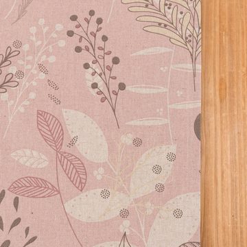 SCHÖNER LEBEN. Tischläufer Tischläufer Soft Calming Leaves rosa 40x160cm von SCHÖNER LEBEN, handmade