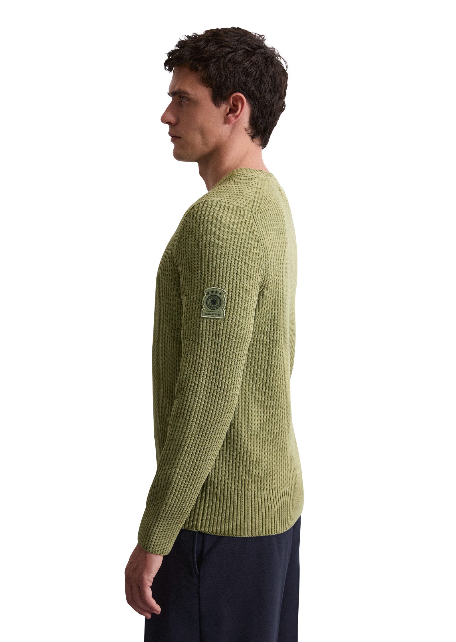 Marc O'Polo Rundhalspullover aus reiner Bio-Baumwolle günstig online kaufen