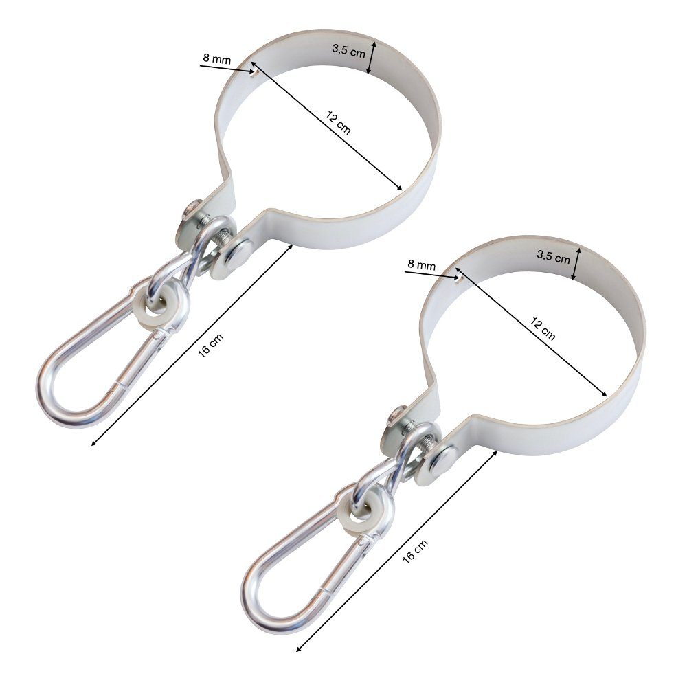 ROG-Gardenline Schaukelhaken, (Set), 2er SET - Schaukelschelle für Rundbalken - Ø 12 CM