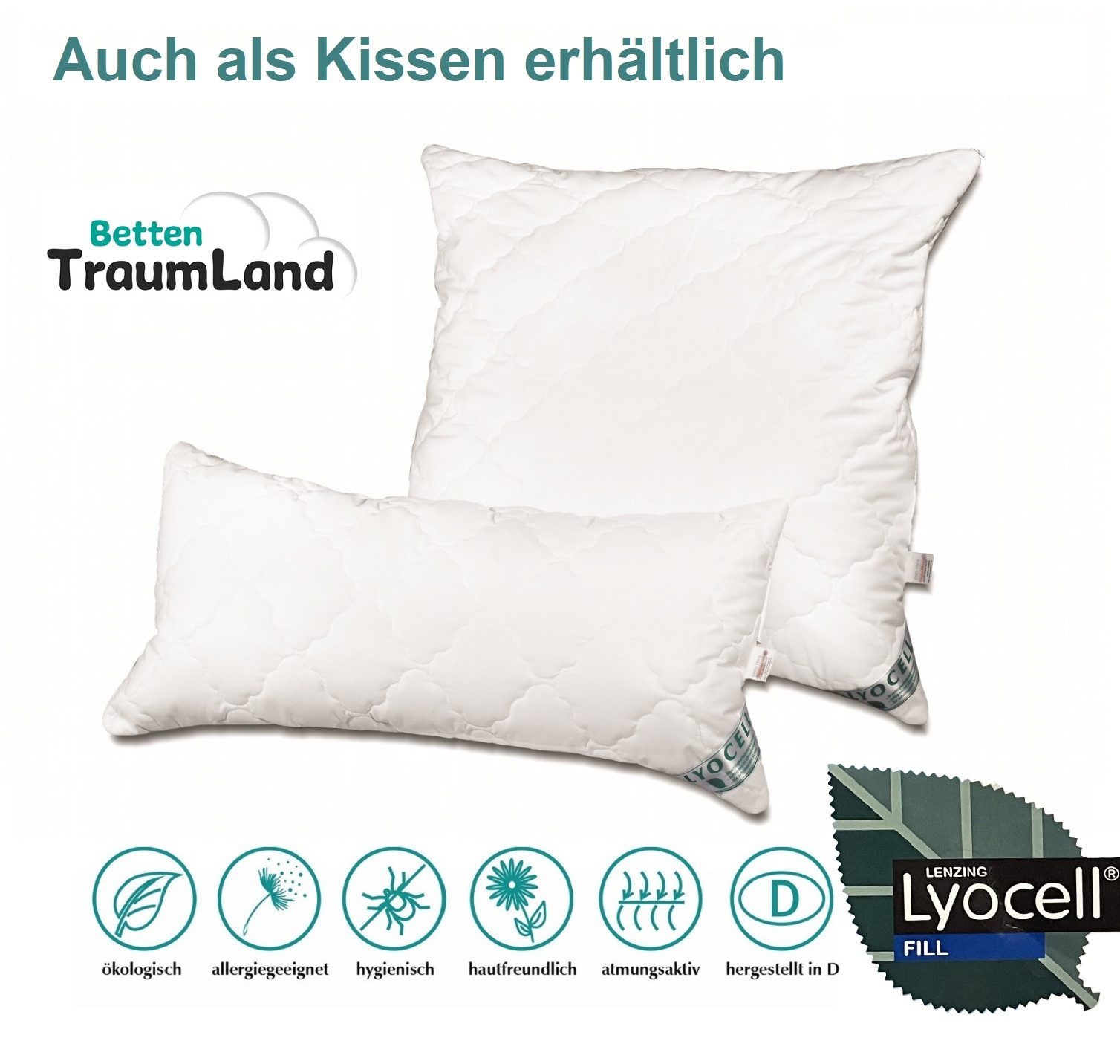 Bach's Bettenwelt Naturfaserbettdecke Ganzjahresdecke Lyocell Tencel Duo Decke, Füllung: Tencel Lyocell, hoher Schlafkomfort, erlesene Rohstoffe erholsamer Schlaf