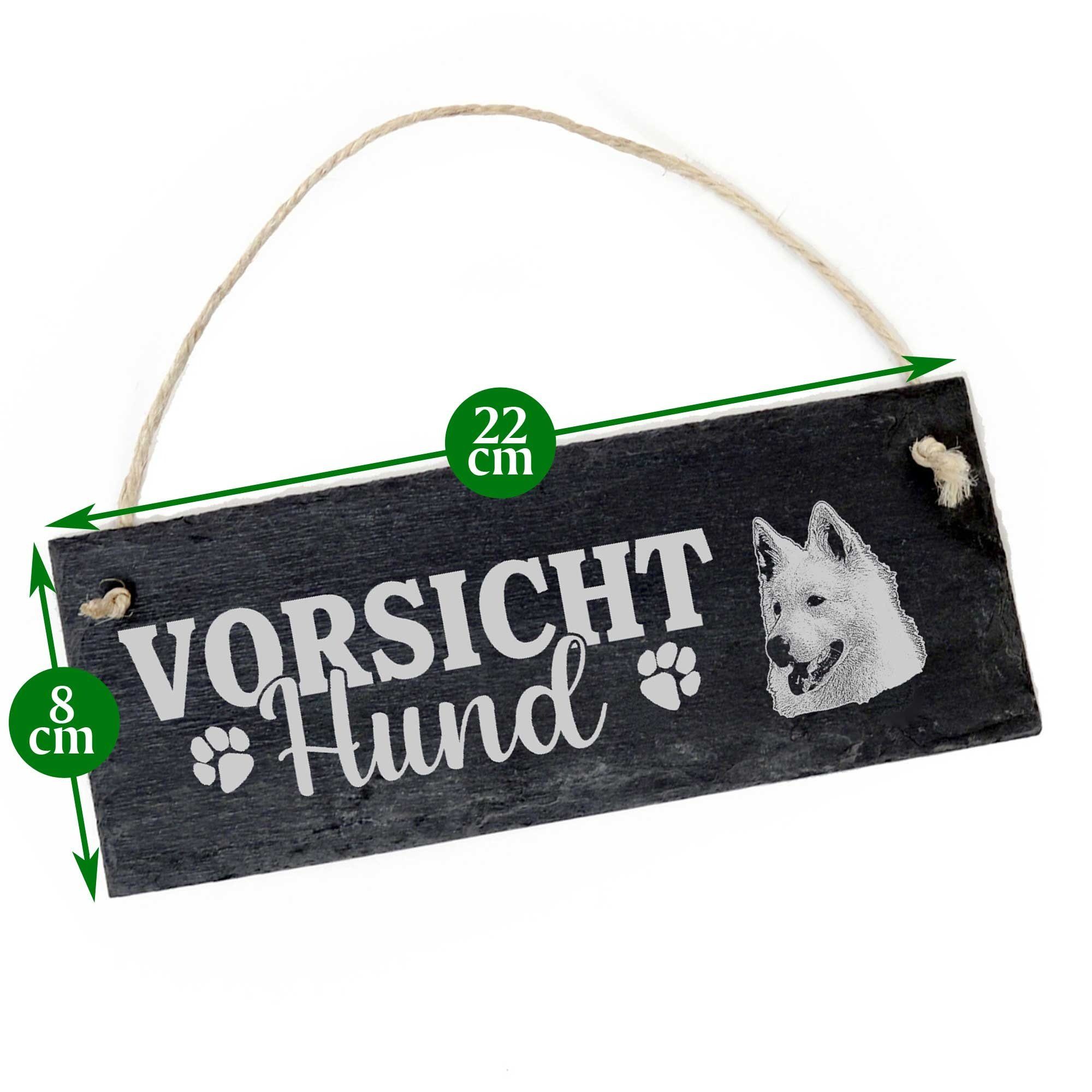 22x8cm Suisse Hund Schild Dekolando Blanc Vorsicht Berger Hängedekoration