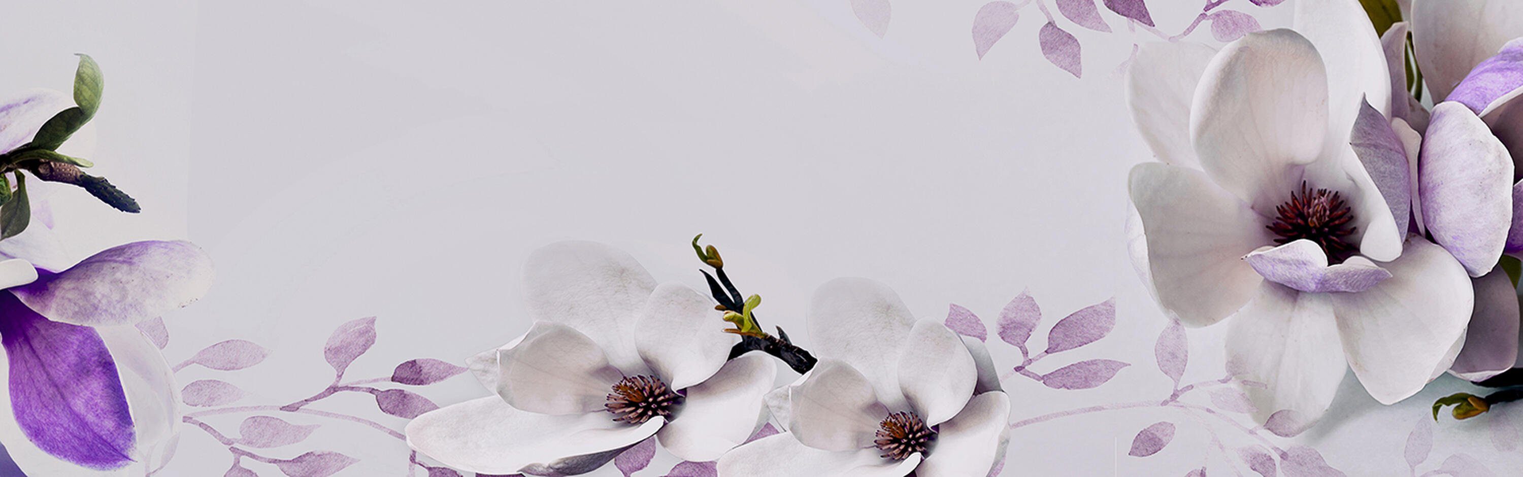(1-tlg), Größen Violett versch. Glas, in wandmotiv24 Küchenrückwand Hartschaum Blumen Nischenrückwand Premium