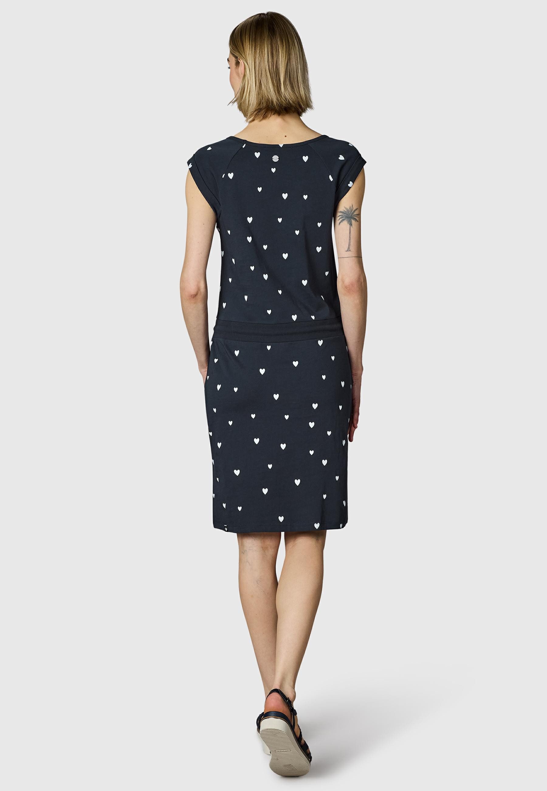 Ragwear Sommerkleid Penelope Hearts YOUMODO leichtes Baumwoll Kleid mit verspieltem Print