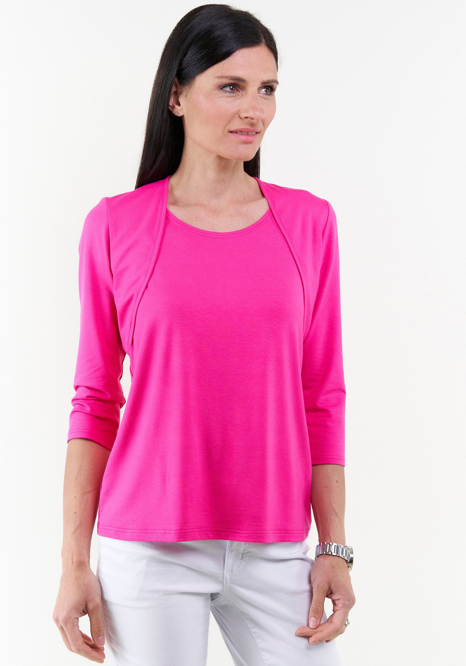 Seidel Moden Shirtjacke mit 3/4 Ärmeln, günstig online kaufen