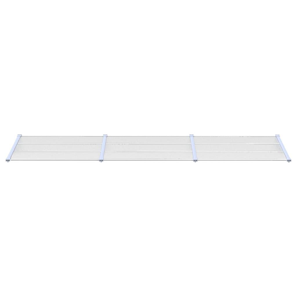 vidaXL Markise Türvordach Grau und Transparent 358,5x90 cm Polycarbonat (1-St)