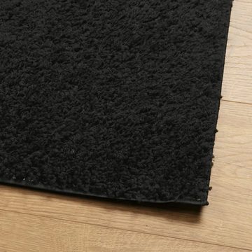 Teppich Shaggy-Teppich PAMPLONA Hochflor Modern Schwarz 60x110 cm, vidaXL, Höhe: 0 mm