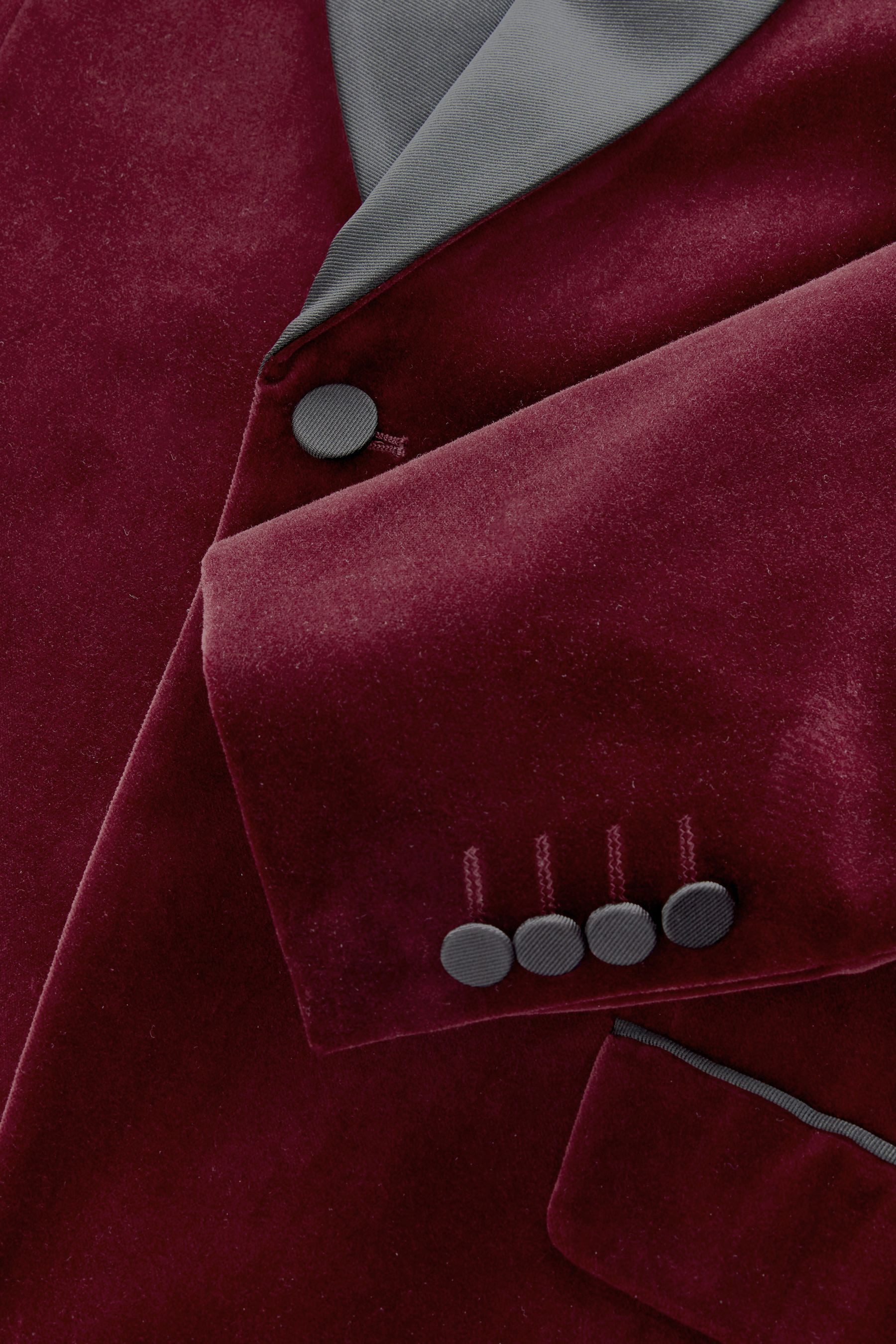 Next Jackenblazer Slim Fit Signature Samtsakko mit Schalkragen (1-tlg)