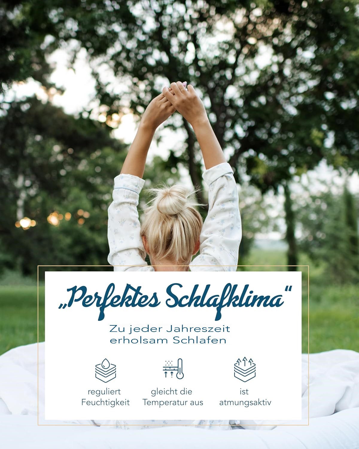 Garanta 4-Jahreszeitenbett Garanta 4 Jahreszeiten Bettdecke Sommerbett Winterbett 155x220 60°, Füllung: 100% Klimafaser, Softpolyester, Bezug: Microfaser, Öko-Test-Auszeichnung